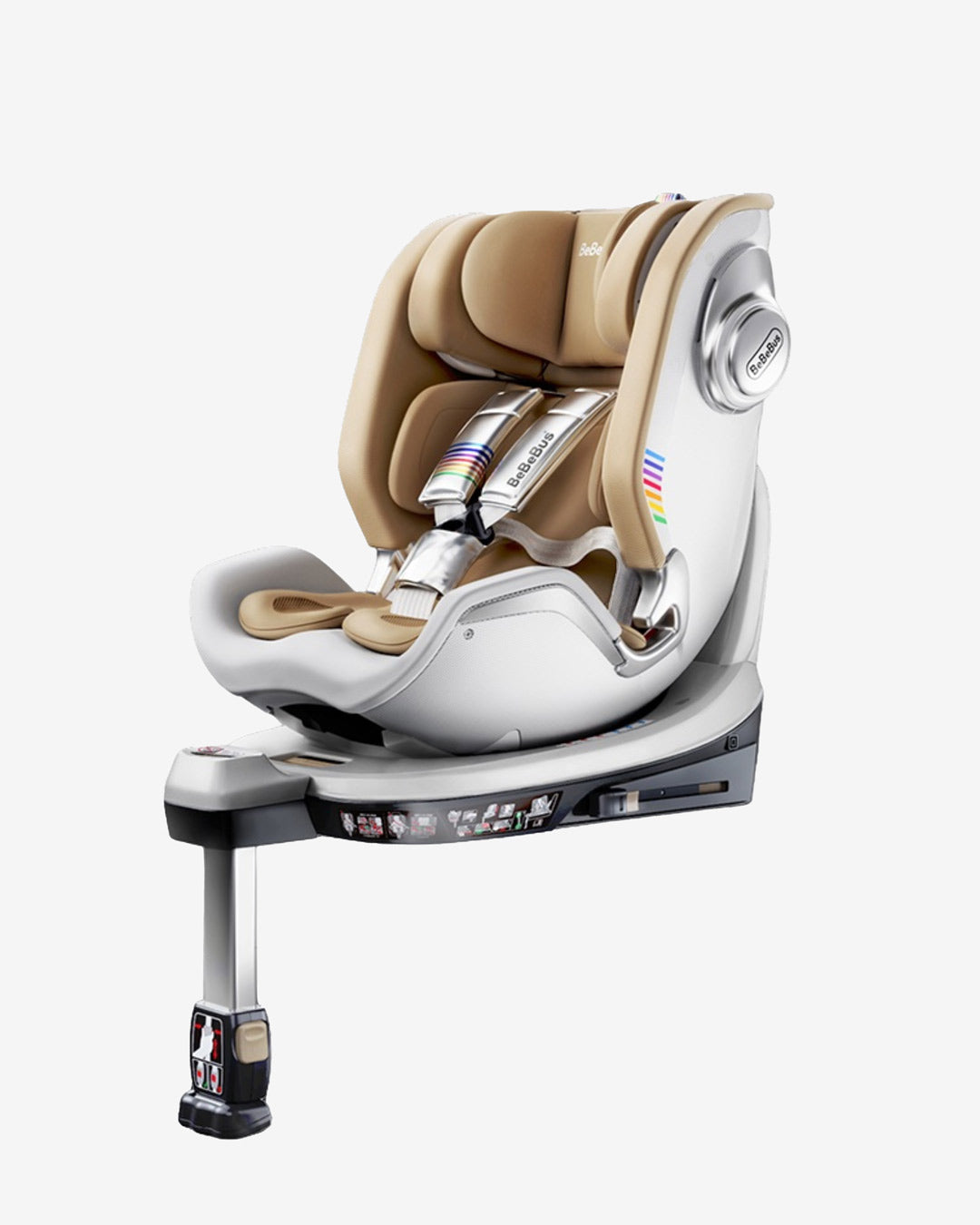 BeBeBus Astron+ PRO Car Seat with 360° rotation, IsoFix base, and ergonomic cushioning.